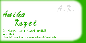 aniko kszel business card